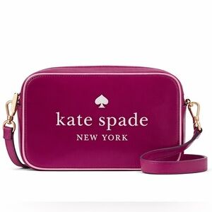 NWT Kate Spade Oh Snap Camera Bag Crossbody Dark Raspberry Patent Leather